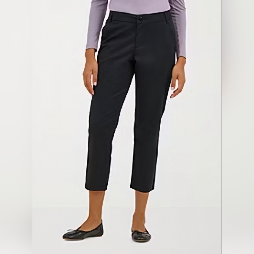 Lee Black Natural Fit Cropped Ankle Pants Size 12
